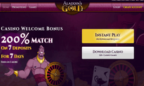 Aladdin's Gold Casino website