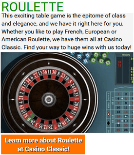 Casino Classic online roulette