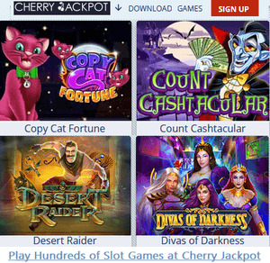 Download slot games at Cherry Jackpot Casino