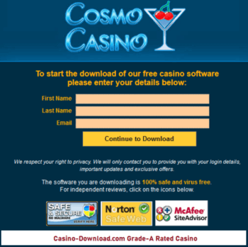 Cosmo Casino software download