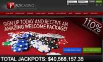 Fly Casino website