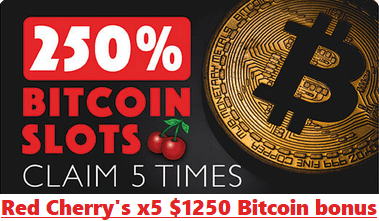 Red Cherry's 250% x 5 crypto bonus