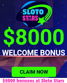 Welcome bonuses at Sloto Stars Casino