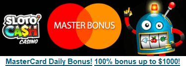 Sloto'Cash online casino, Mastercard daily bonus