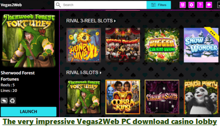 Vegas2Web download casino lobby