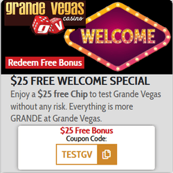 Grande Vegas no deposit bonus offer