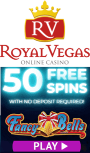 50 no deposit spins on Fancy Bells slot at Royal Vegas