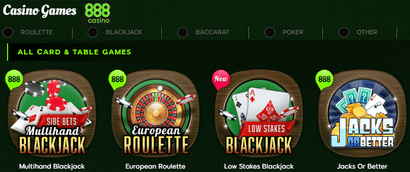 888 casino games