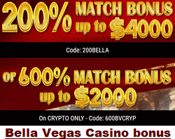 Bella Vegas Casino welcome bonuses