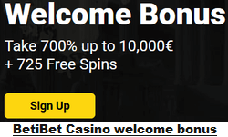 BetiBet Casino welcome bonus