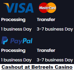 Betreels Casino cashout options