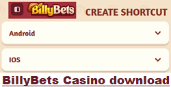 BillyBets Casino download app