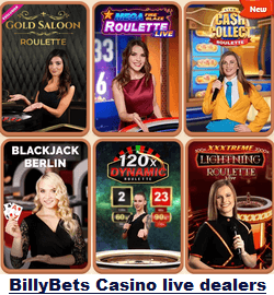 BillyBets Casino live dealer games