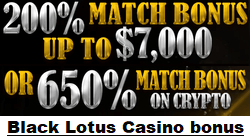 Black Lotus Casino welcome bonuses