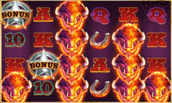 Blazing Bison Gold Blitz pokie, Fortune Factory, Kiwi's Treasure Casino