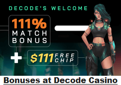 Decode Casino bonus offer