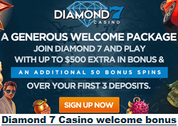Diamond 7 Casino welcome bonus