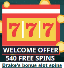 Drake Casino free spins bonus