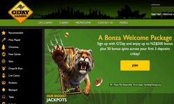 Gday Casino website