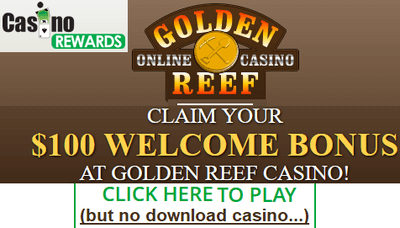 Golden Reef no download casino bonus