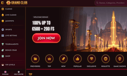 Grand Club Casino website