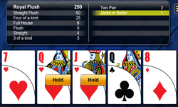Jacks or Better video poker by SpinLogic/RTG