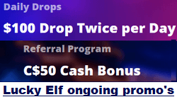 Lucky Elf Casino ongoing promo's & bonuses