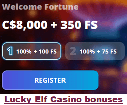 Lucky Elf Casino welcome bonuses