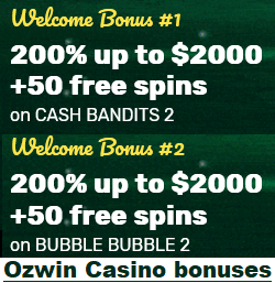 Ozwin Casino deposit bonuses