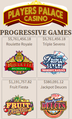 Players Palace, progressive jackpot games