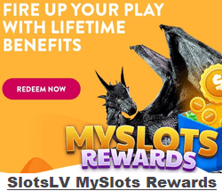 SlotsLV Casino, MySlots Rewards loyalty