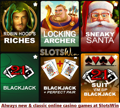 SlotsWin, new, classic SpinLogic online casino games