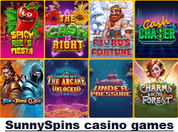 SunnySpins casino games