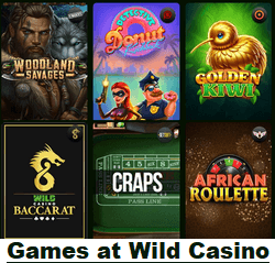 Wild Casino games